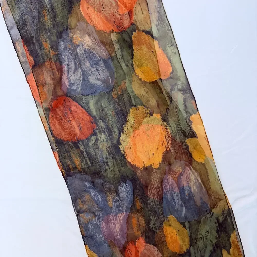 Vintage Floral Watercolor Tulips Headscarf